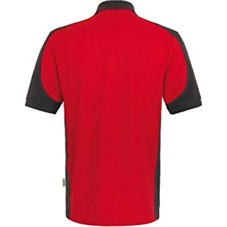 HAKRO Poloshirt Contrast Mikralinar 839, rot/anthrazit, M – Bild 3