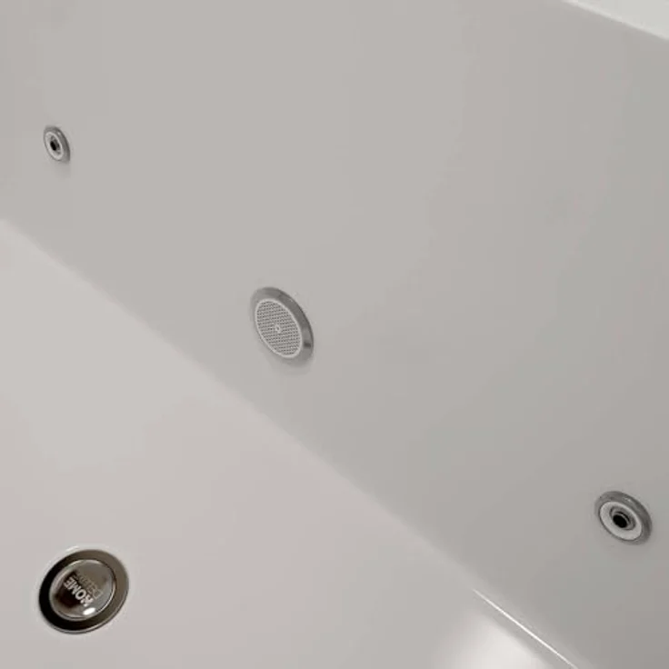 HOME DELUXE Whirlpool-Badewanne AMBER - Vormontierte Armaturen, Acryl-Badewanne, Spa, Whirlpool - Weiß – Bild 8