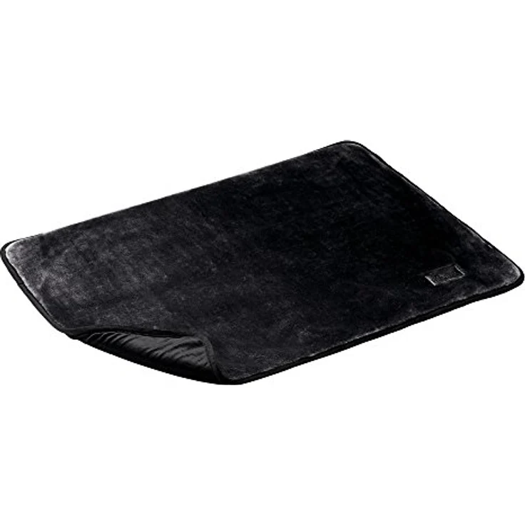 HUNTER Konstanz Hundedecke, Plüschdecke, samt-weich, pflegeleicht, 100 x 70 cm, schwarz – Bild 1