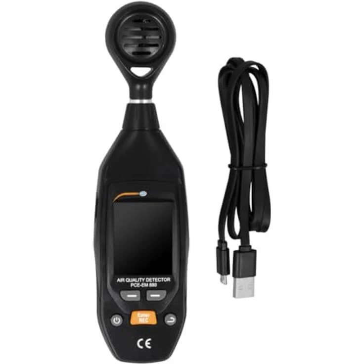 PCE Instruments Feuchtigkeitsmesser PCE-EM 880 Luftqualitätsmesser, (1 Stück), Micro USB Schnittstelle – Bild 5