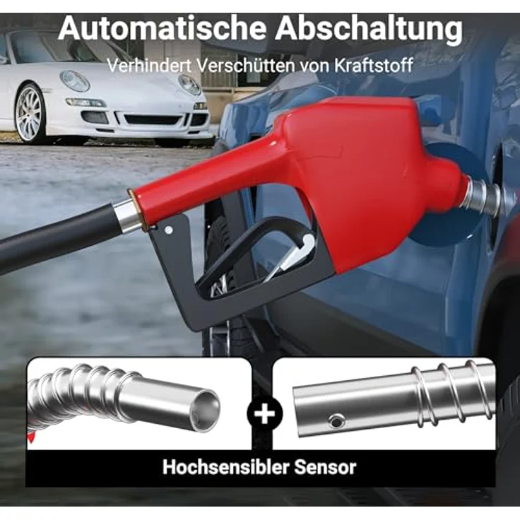 WilTec - Bio Dieselpumpe Heizölpumpe selbstansaugend 230V-600W 40l-min automatische Pistole Umfüllpumpe Absau – Bild 6
