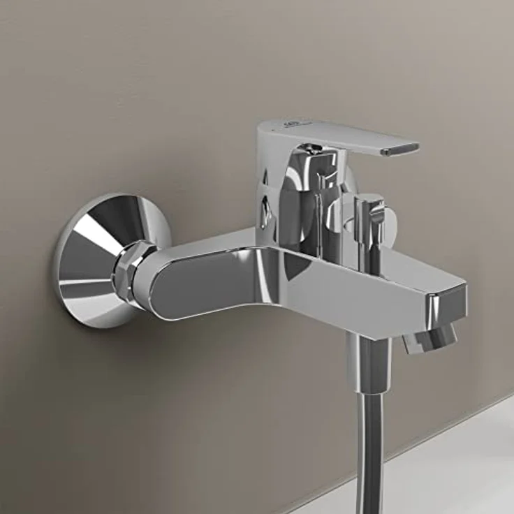 Ideal Standard Cerafine D, Badearmatur Aufputz Chrom mit firmaFlow Kartusche und Heißwassertemperaturbegrenzer – Bild 4