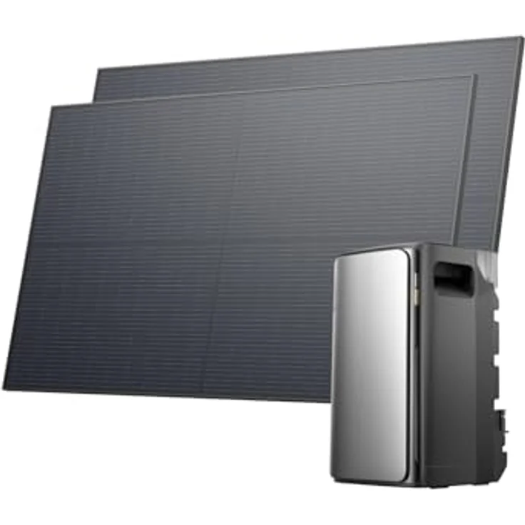 EcoFlow STREAM Ultra, Balkonkraftwerk mit 900W Leistung, 1,92kWh Speicher und 2x 450W Solarpanel – Bild 1
