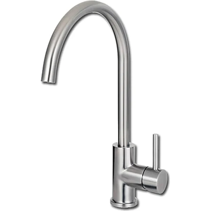 CARESSI Küchenarmatur CABL002I, Wassersparende U-Form mit Kartusche, Edelstahl – Bild 1