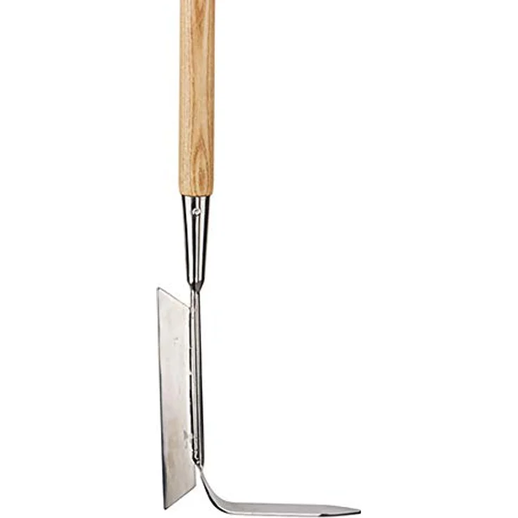 Kent & Stowe Langstiel 2in1 Unkrautentferner – Unkrautjäter mit Kratzzinke & Schneidklinge aus Edelstahl, Mooskratzer mit Holzstiel, Länge: 157 cm – Bild 2