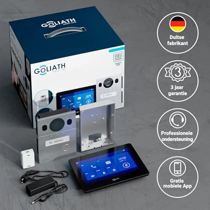 Goliath Intercom Basic Line 2-Draht Video-Türsprechanlage, Schwarz/Silber, FullHD mit App-Anbindung und erweiterbarem System – Bild 5