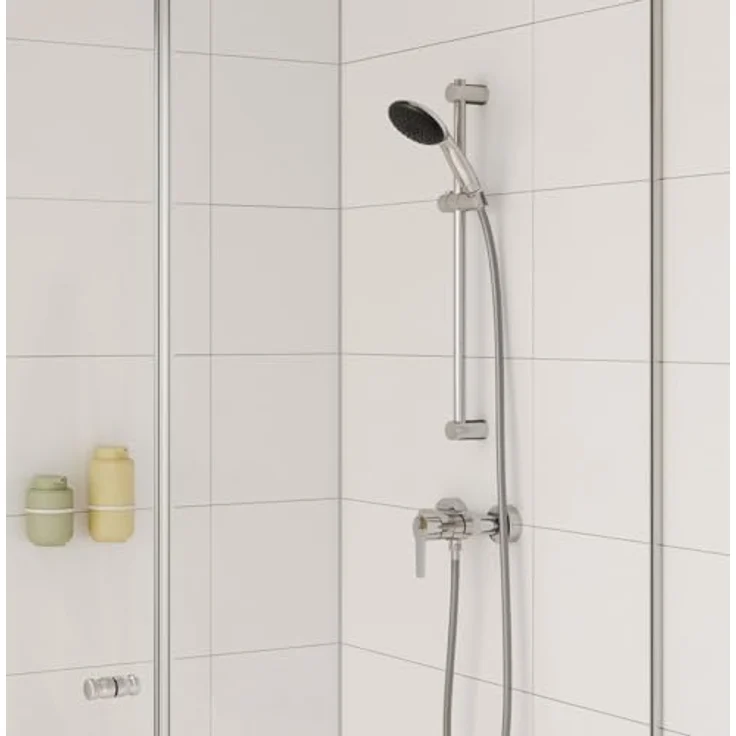 Grohe Start Brausearmatur 24208002, Wandmontage mit Metallhebel, GROHE SilkMove Keramikkartusche, temperaturbegrenzt, chrom – Bild 2