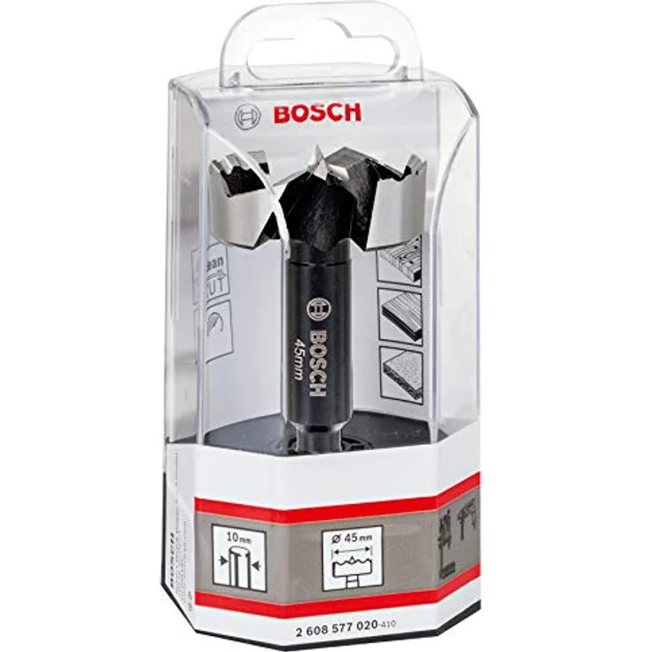Bosch Forstnerbohrer 45 mm, Präzisionsbohrer mit zahnförmigem Design und hoher Lebensdauer für Holzarbeiten – Bild 3