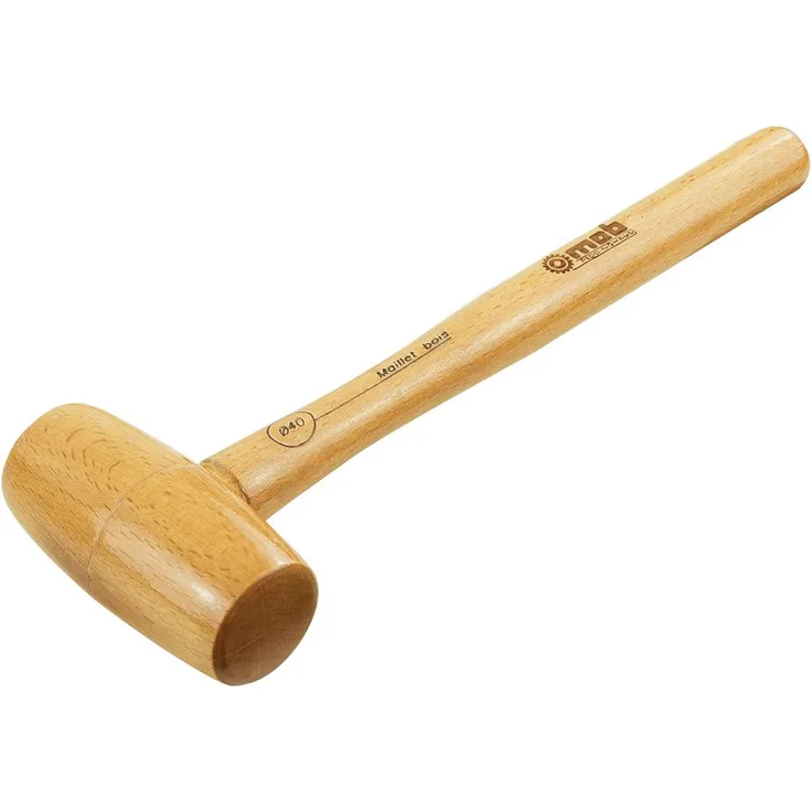 MOB Universal Holzhammer, 200 g, 60 mm Kopf, langlebig aus Ayous-Holz