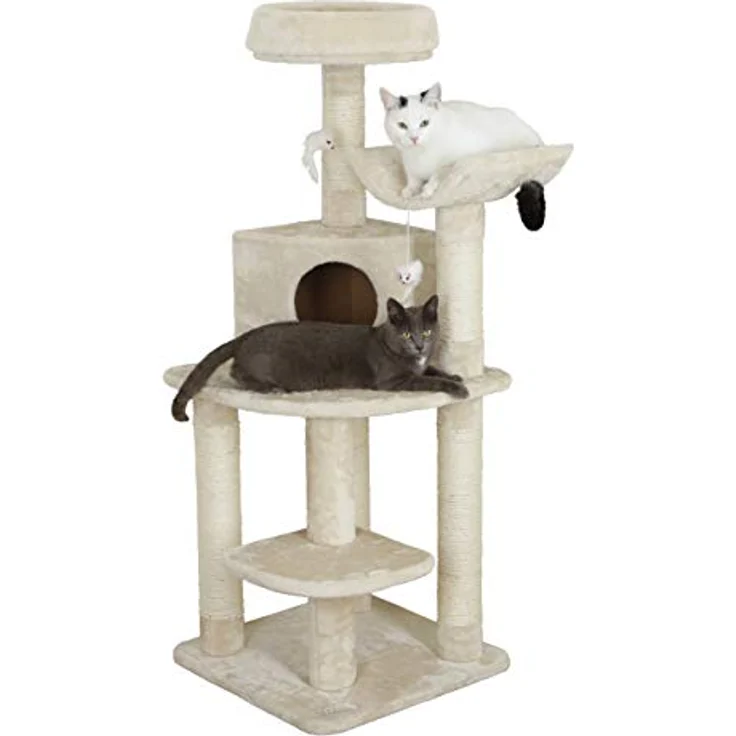 Kerbl Maxi-Pet 81621 Eckkratzbaum Zirkonia, beige, 56x56x130 cm, 60 Stück (1er Pack) – Bild 4