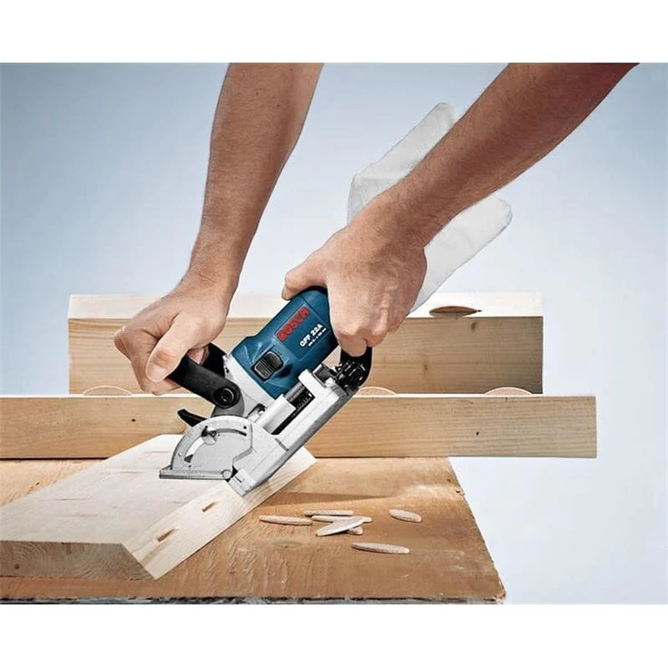 Bosch Professional GFF 22 A, 670 W Nennaufnahmeleistung, 9.000 min-1 Leerlaufdrehzahl, 22 mm Schnitttiefe, Zweilochschlüssel, HM-Scheibenfräse, L-BOXX – Bild 8