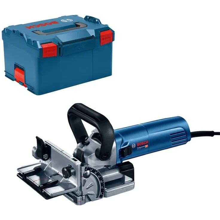 Bosch Professional GFF 22 A, 670 W Nennaufnahmeleistung, 9.000 min-1 Leerlaufdrehzahl, 22 mm Schnitttiefe, Zweilochschlüssel, HM-Scheibenfräse, L-BOXX – Bild 1