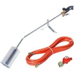 ROTHENBERGER Industrial Anwärm Brenner RoMaxi Eco inkl. 5m Propan Gas Schlauch & Druck regler, Unkraut Vernichter, Bitumenbahnen, Folien Verschweißen - 1500000930