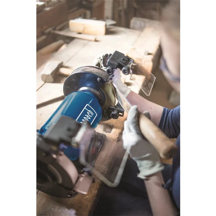 Scheppach 5903108901 Schleifgerät - Doppelschleifer SM150LB, + Schruppscheibe, Bürstenscheibe für vielfältigen Einsatz, 400 W, 230 V, Durchmesser 150 - 12,7 mm – Bild 6