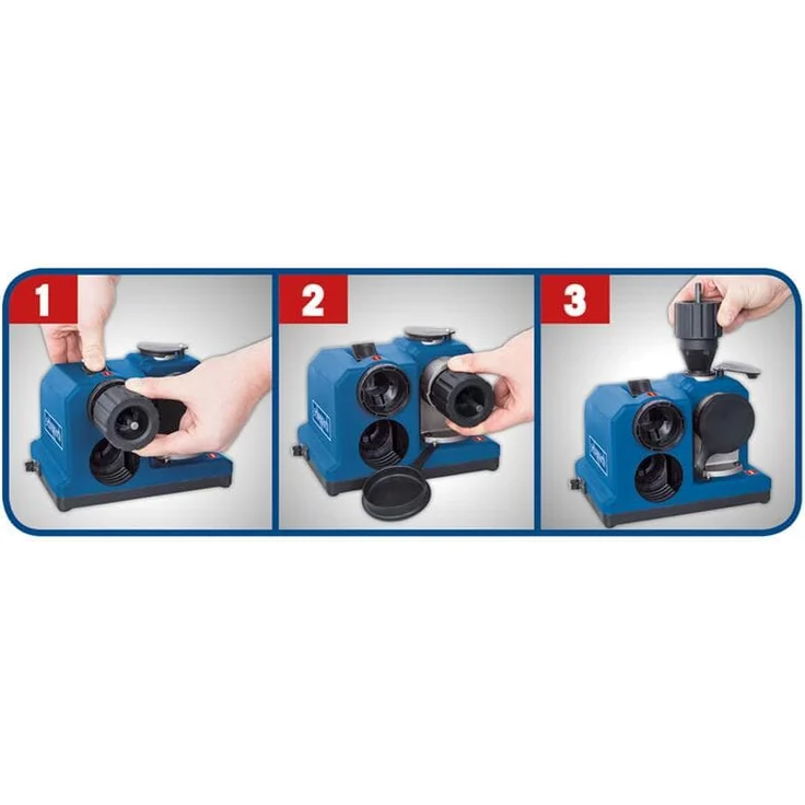 Scheppach DBS800 Schleifgerät Bohrerschleifgerät | 80 W Leistung | Diamantschleifstein mit langer Lebensdauer | HSS-Bohrern 3 – 13 mm – Bild 6