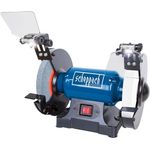 Scheppach 5903110901 Doppelschleifer SM200AL, vielseitiges Schleifgerät mit Schlicht und Schruppscheibe, LED-Arbeitsleuchten, Verstellbarer Funkenschutz, 0,5 PS Motor, 500 W, 230 V