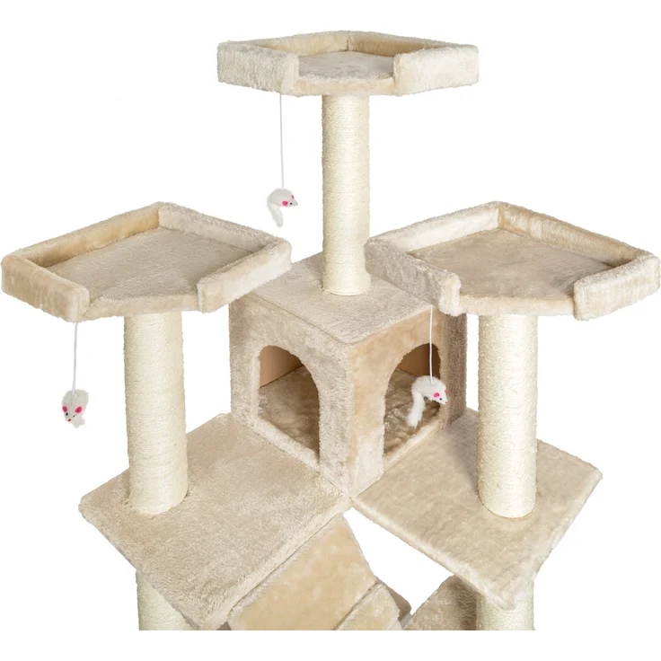 tectake Kratzbaum Knuti 186cm - beige – Bild 3