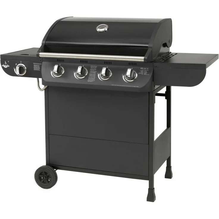 Barbecue El Fuego Gasgrill Columbus mit 4 Brenner 1 Seitenbrenner BBQ für 6-8 Personen Grillfläche 68 x 41 cm 2788 cm² , Piezozündung 2 Seitenablagen – Bild 1