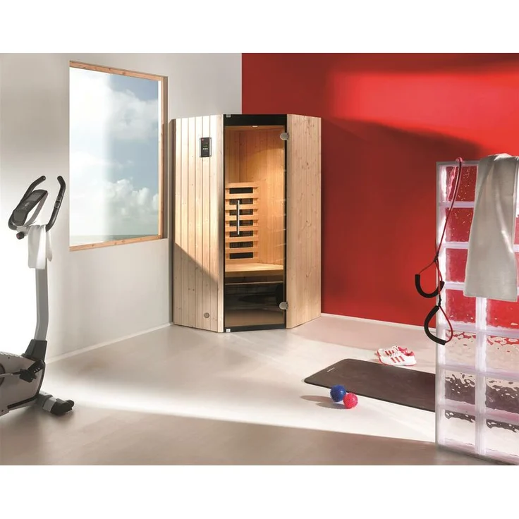 WEKA Infrarotkabine TANILLA Eck, 1400 W, naturbelassen – Bild 1