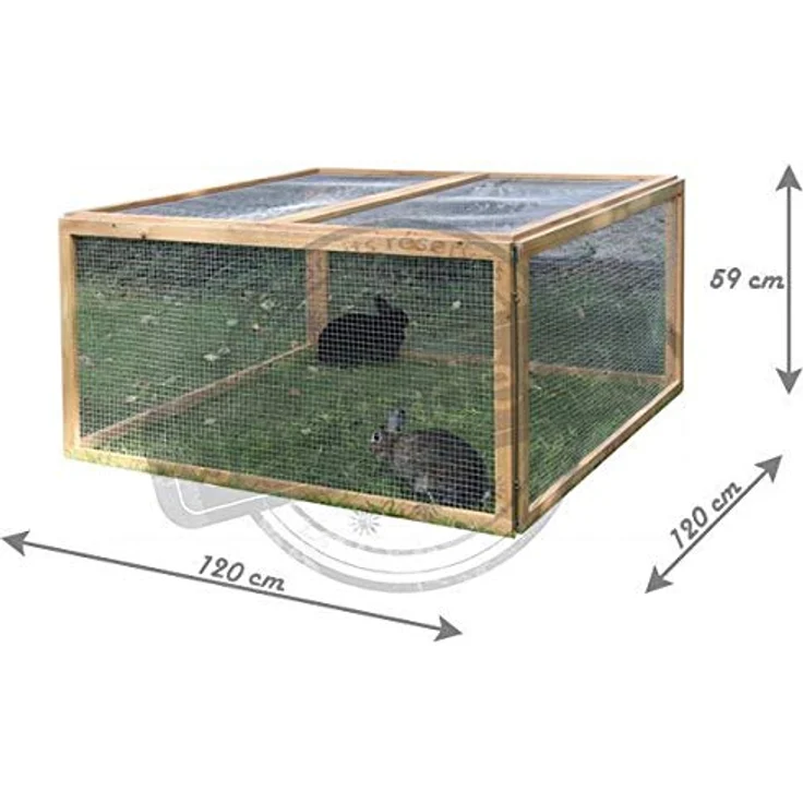 Kerbl VARIO Freigehege mit Maschendraht, 6 Elemente á 120 x 60 cm – Bild 4