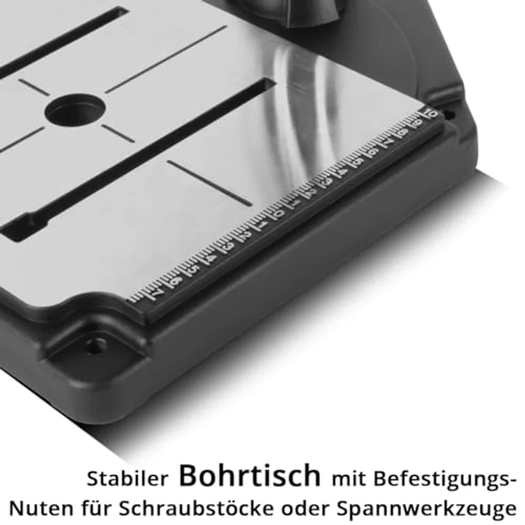 STAHLWERK Tischbohrmaschine mit Kreuzlinienlaser, 800 W Ständerbohrmaschine, digitale Drehzahlsteuerung 200 – 2.500 U/min, Schnellspannbohrfutter 1,5-13 mm, 90 mm Bohrhub, Digitaldisplay – Bild 3