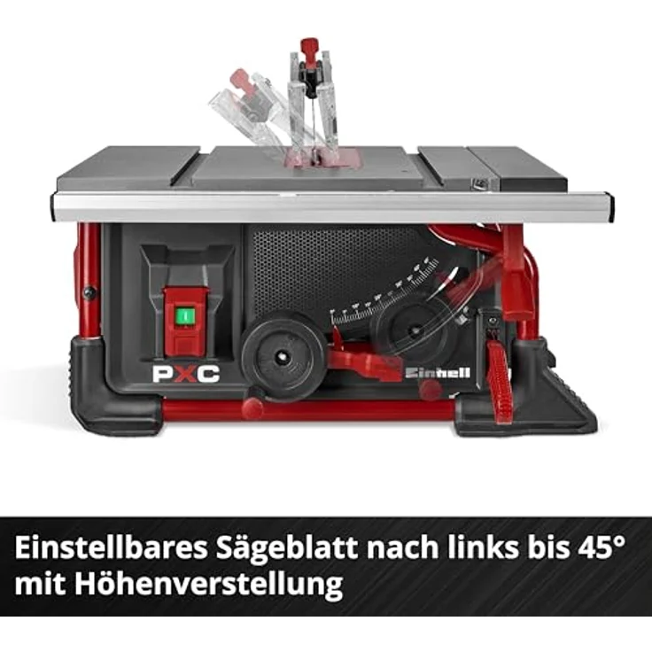 Einhell Akku-Tischkreissäge 'TE-TS 36/8 T Li-Solo', 2x 18 V Power X-Change, Aluminiumtisch mit ausziehbarer Tischverbreiterung, ohne Akku – Bild 8