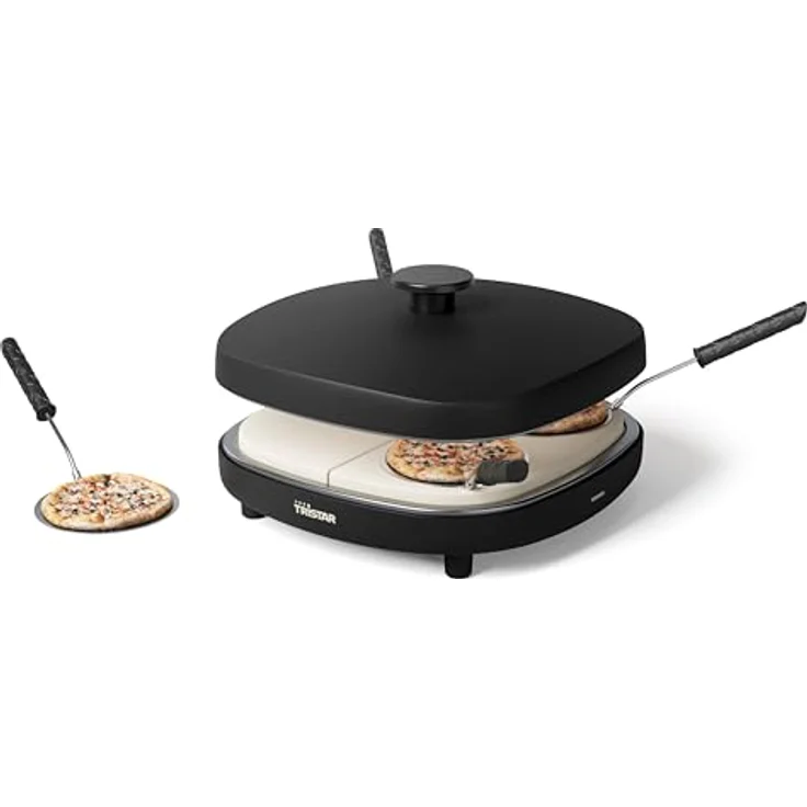 Tristar PZ-9174, Pizza Family 4 Mini-Pizzamaker für 4, PFAS-frei, mit automatischer Temperaturregelung und keramischer Antihaftbeschichtung – Bild 1