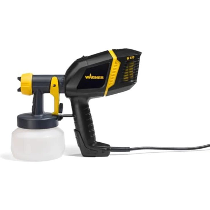 Wagner Farbsprühsystem W 150 Wood & Metal, 300 W, Förderleistung 0,14 l/min, ergonomische Spritzpistole für Holz- und Metallbeschichtungen – Bild 2