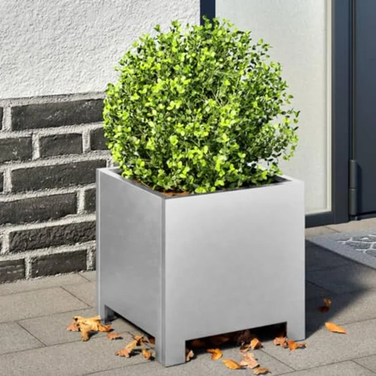 vidaXL Pflanzkübel 30x30x30 cm Verzinkter Stahl, Robust und langlebig, Viel Platz, Unkraut- und Schädlingsschutz – Bild 2