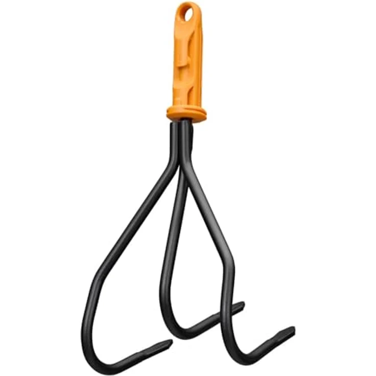 Fiskars OneClick Grubber 1080684, 130 mm QuikFit™ mit drei Zinken aus Karbonstahl für optimale Bodenvorbereitung – Bild 1
