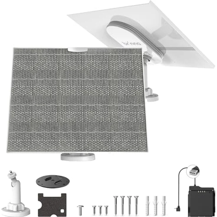 Brinno ASP1000-P Solar Power Kit, 10W Solarpanel mit USB-C Anschluss, wasserdicht IP65, 0.66 kg – Bild 1