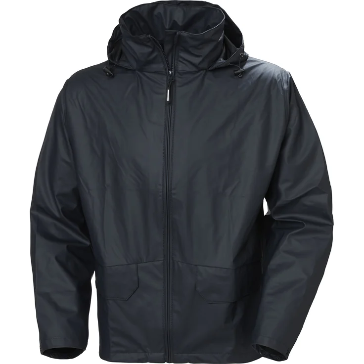Helly Hansen workwear Regenjacke Voss marineblau, wasserdichtes Gewebe, reflektierende Elemente – Bild 1