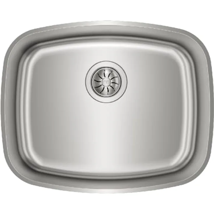 TEKA BE 50.40 Max - Edelstahl Unterspüle, 1 Spülbecken, niedrige Arbeitsplatte, Spüle 60 cm, Tiefe 20 cm