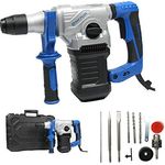 Day Plus Bohrhammer mit SDS Plus Aufnahme 1500W Abbruchhammer mit 360 °Drehgriff 6 Variable Geschwindigkeit 8 Bohrhammer-Zubehör 3 Funktion in 1 Mehrzweck Bohrhammer