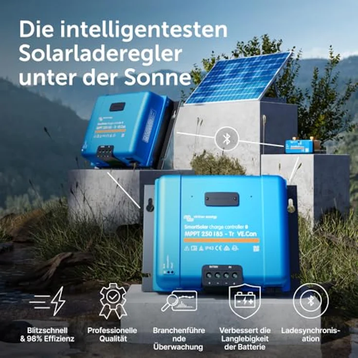 Victron Energy Solarladeregler Victron SmartSolar MPPT 250/85-Tr Solarladeregler 12/24V/36V/48V 85A, blau – Bild 2