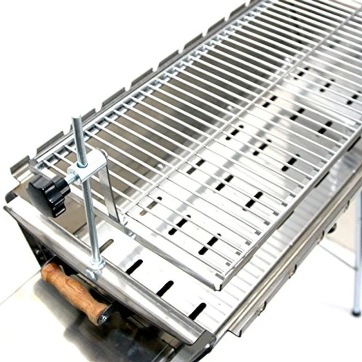 Mangal Edelstahl ideal 2 mm rostfrei Schaschlik Grill BBQ, Holzkohlegrill – Bild 6