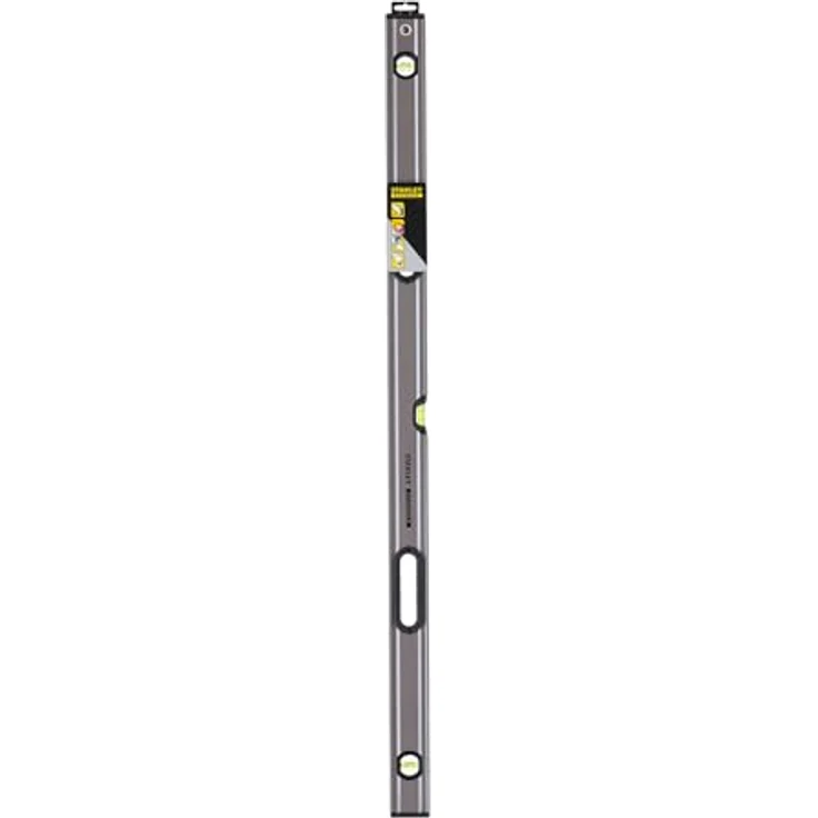 Stanley FatMax Wasserwaage Pro (120 cm Länge, horizontale-vertikale Libelle, Schutzkappen, Bi-Material Handgriff) 0-43-648 – Bild 2