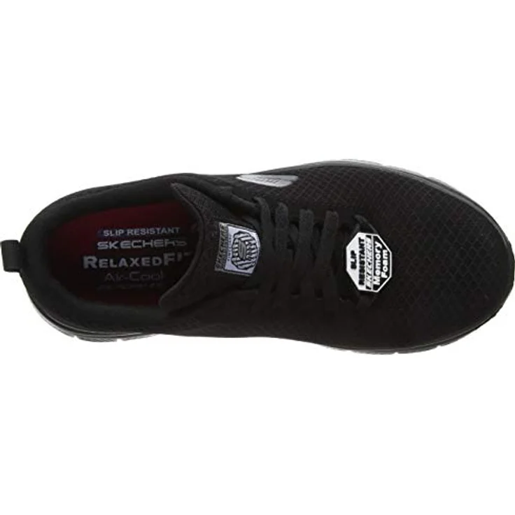 Skechers FlexAdantage SR schwarz Arbeitsschuh, sportlicher Sneaker mit Memory Foam Innensohle – Bild 5