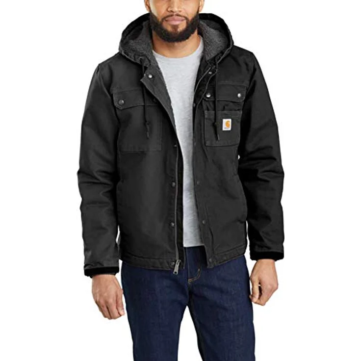 Carhartt Arbeitsjacke Bartlett Jacket mit Kapuze und warmem Futter, Baumwoll Duck, entspannter Schnitt – Bild 3