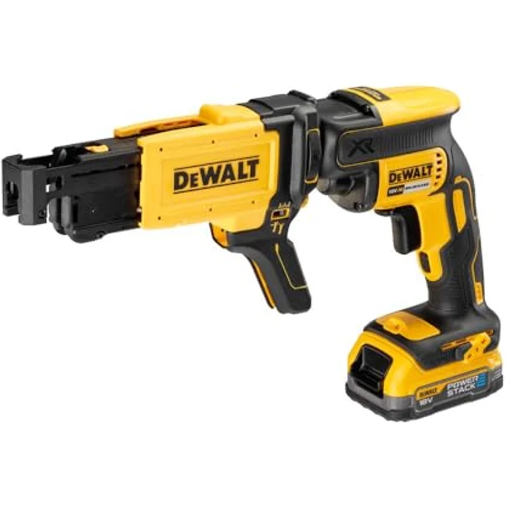DeWalt Akku-Trockenbauschrauber - Schnellbauschrauber (18 Volt, 5.0 Ah, bürstenlos, inkl. Magazinvorsatz DCF6201, 2x XR Li-Ion Akkus, System-Schnellladegerät, Tstak Box II), DCF620P2K – Bild 2
