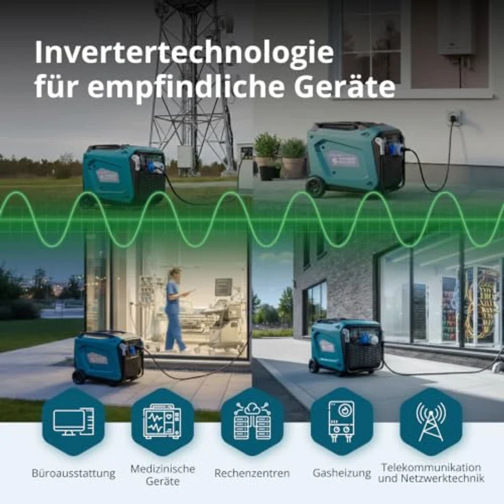 Könner & Söhnen Invertergenerator KS 9500iE S ATSR, 9,5 kW, leiser Betrieb, automatische Notstromversorgung, Fernsteuerung, 10 Std. Laufzeit – Bild 3