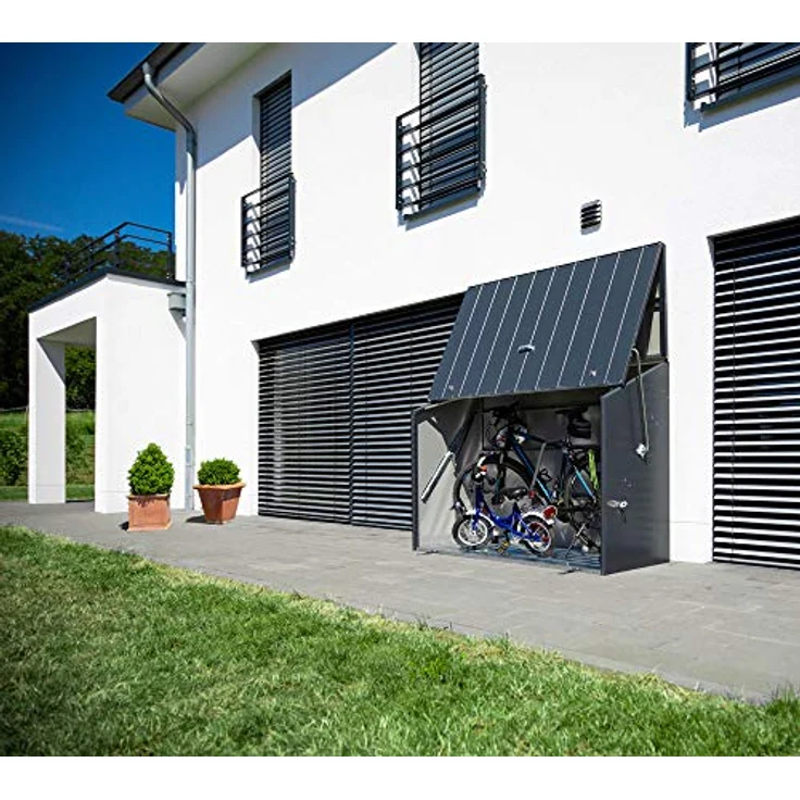 Trimetals Metall Gerätebox Fahrradgarage Sesame | Anthrazit | 76x185x139 cm – Bild 5