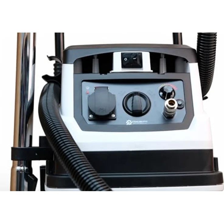 DeTec Industriesauger mit Klopffunktion und Fernbedienung | Bausauger 1600W | Nasssauger 40L Tank 230V inkl. Druckluftanschluss und Steckdose | Industriestaubsauger Autostart Funktion | Nass-Trockensauger – Bild 2