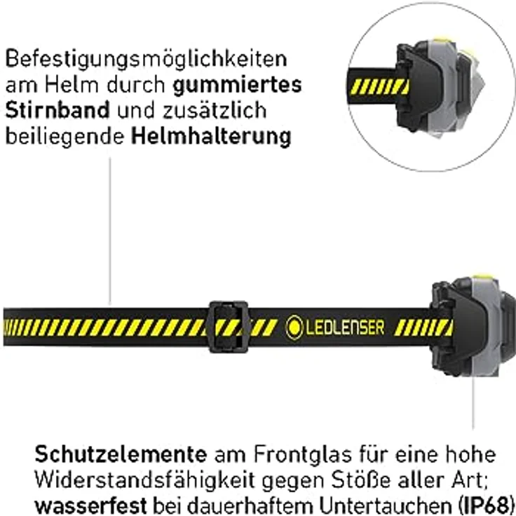 Ledlenser HF4R Work, Stirnlampe mit 500 lm, rot – Bild 4