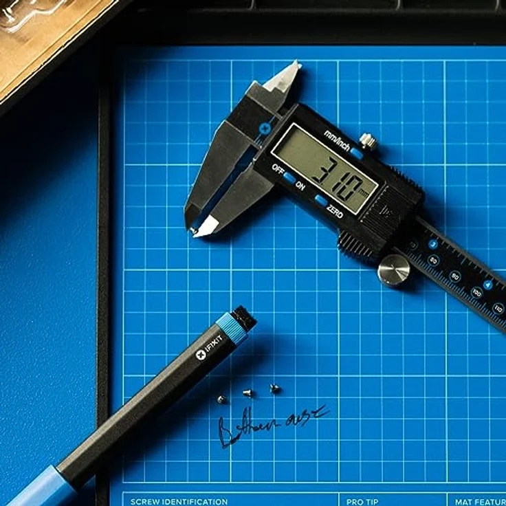iFixit Digitaler Messschieber, Präzisionsmessgerät aus gehärtetem Stahl, 0-150 mm Messbereich, mm/Zoll Anzeige – Bild 3