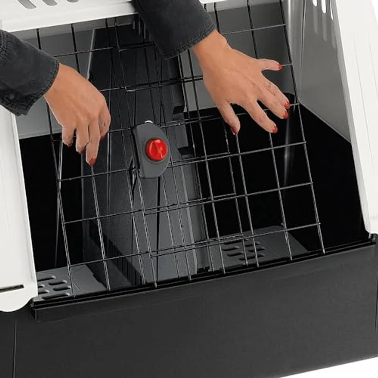 Ferplast Trasportino per Cani da Auto Atlas CAR 100, Griglie per l'aerazione, Vani Porta oggetti, Tappeto drenante – Bild 4
