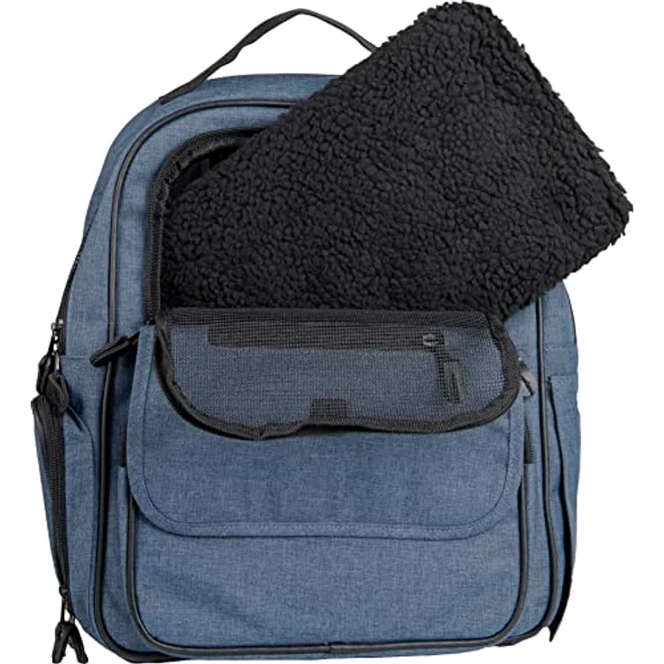 Flamingo Rucksack WIRO BLAU, Hunde-Transportbox aus Metall mit Epoxy-Pulverbeschichtung, 40x25x41cm – Bild 4