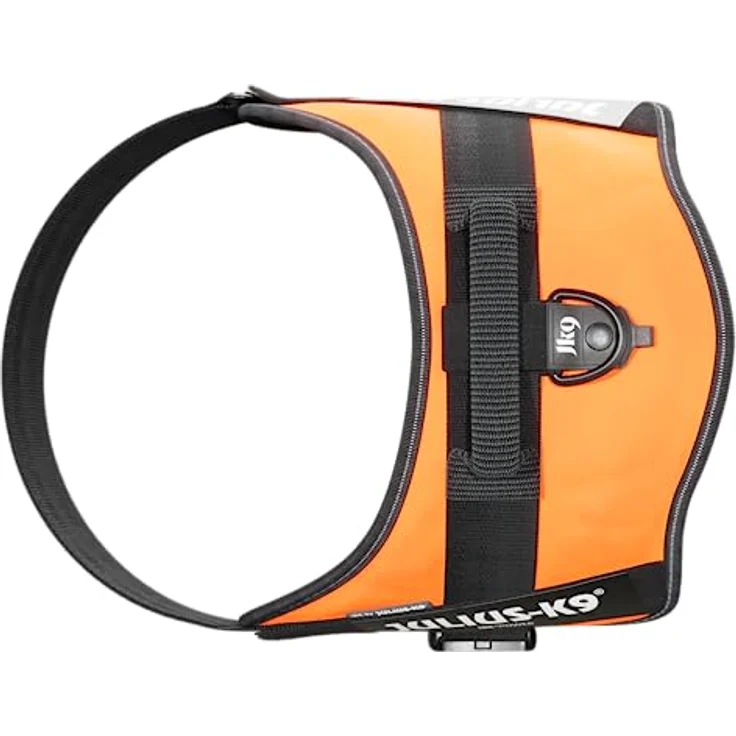JULIUS K-9 IDC Powergeschirr, Größe: 3XL/4, UV Orange - Reflektierende Elemente, austauschbare Klettaufschriften, robuste Konstruktion – Bild 4