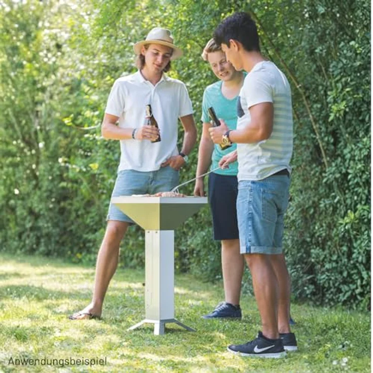 Thüros T3 Säulengrill (TKE4F42) Holzkohlegrill, für 4-5 Personen, Grillfläche 42 x 42 cm – Bild 3