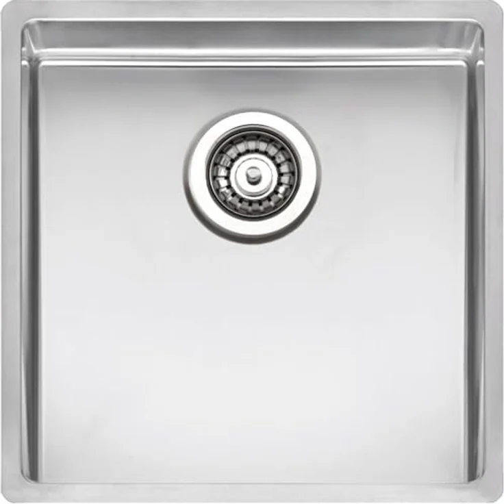 REGINOX Edelstahlspüle NEW YORK 40x40 KG-CC, hygienische Spüle ohne Überlauf, für ab 50 cm Schrankbreite, Edelstahl Seidenglanz – Bild 1